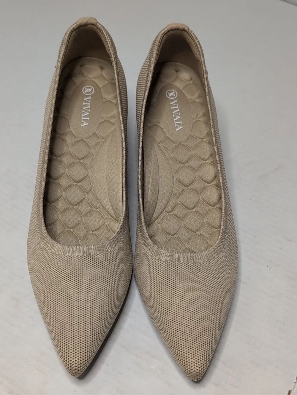 NWOT Vivaia Aria Pointed Toe Wedges In Almond EU 43 US 11